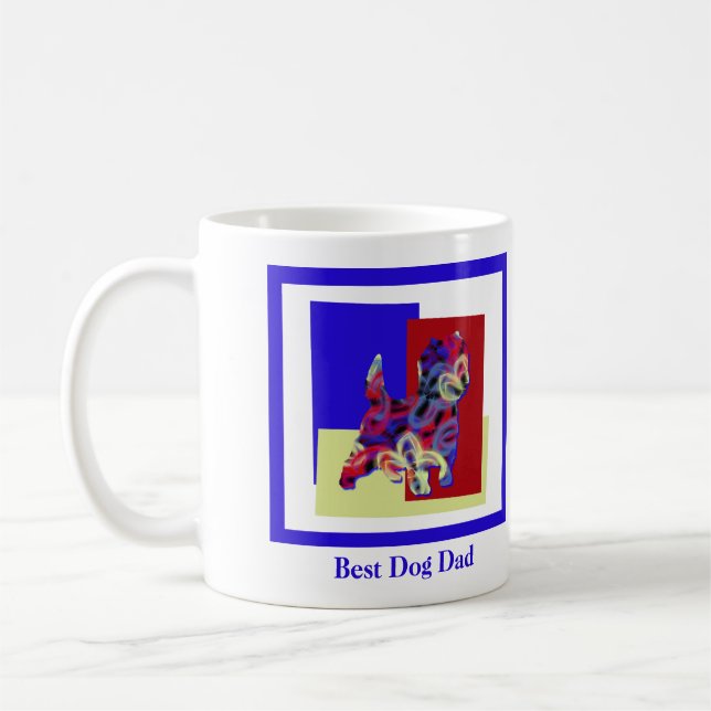 Cairn Terrier Cute Dog Silhouette TRBY FathersDay  Coffee Mug (Left)