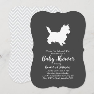 Cairn Terrier Dog Baby Shower Gender Neutral Invitation
