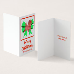 Cairn Terrier Dog & Bow Merry Christmas Gift Tag