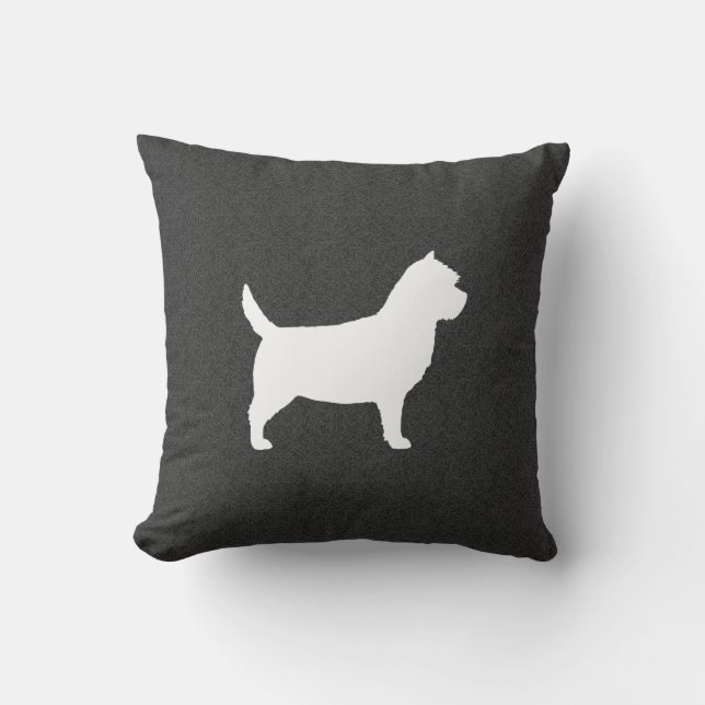 Cairn Terrier Dog Breed Silhouette Decorative Cushion (Front)