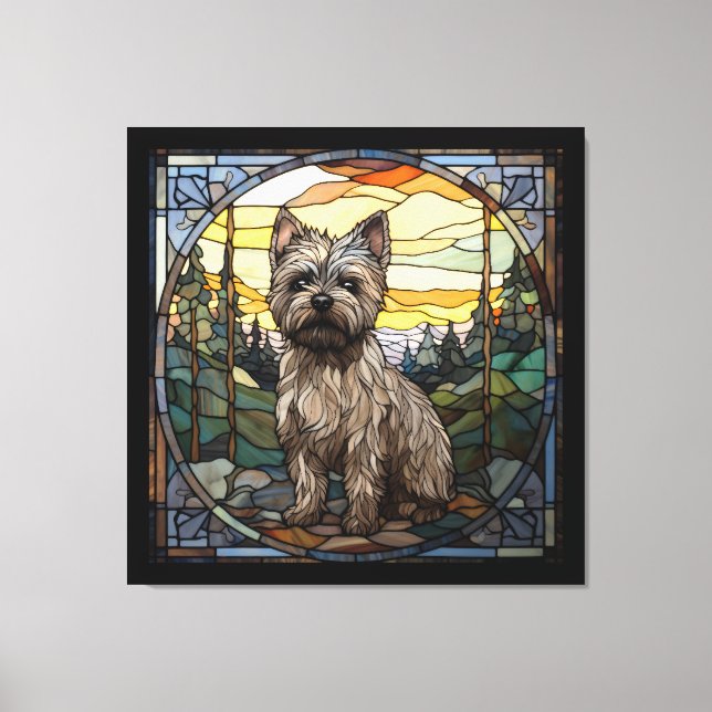 Cairn Terrier Dog Canvas Print (Front)