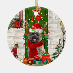 Cairn Terrier Dog Christmas  Ceramic Tree Decoration
