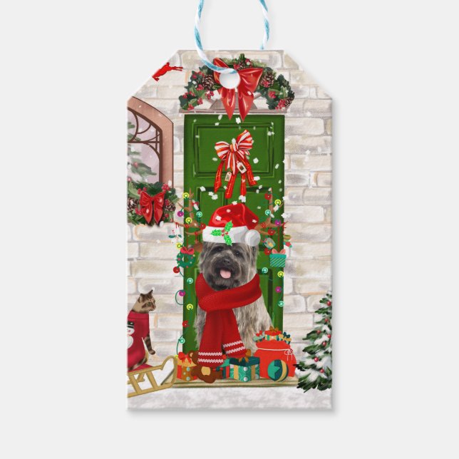 Cairn Terrier Dog Christmas  Gift Tags (Front)