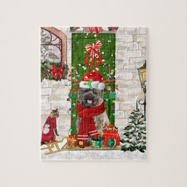 Cairn Terrier Dog Christmas  Jigsaw Puzzle (Vertical)