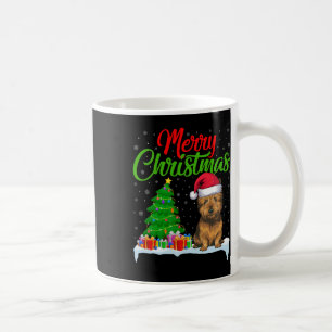 Cairn Terrier Dog Christmas Tree Lights Funny Xmas Coffee Mug