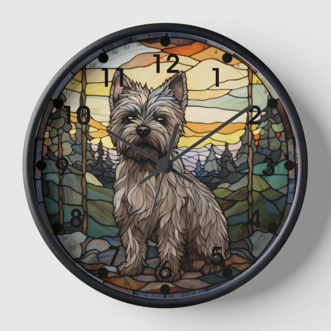 Cairn Terrier Dog Clock (Front)