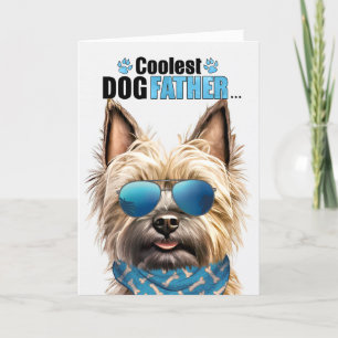 Cairn Terrier Dog Coolest Dad Father's Day Holiday Card