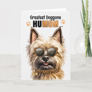 Cairn Terrier Dog Greatest HuMOM Mother's Day Holiday Card