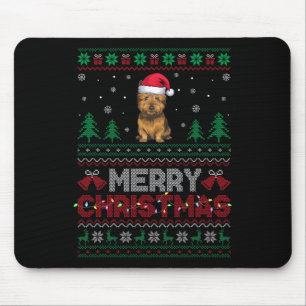 Cairn Terrier Dog Lovers Santa Hat Christmas Tree Mouse Mat