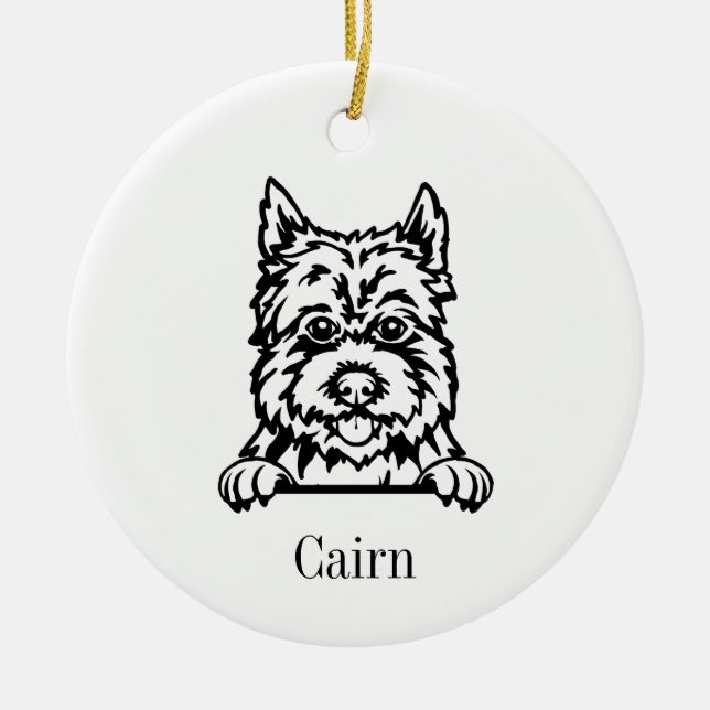 Cairn Terrier dog ornament (Front)