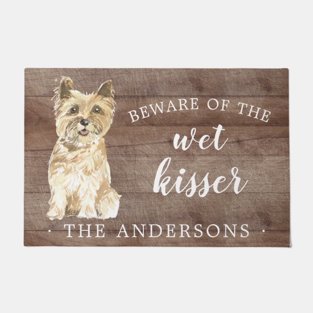Cairn Terrier Dog Personalised Door Mat (Front)