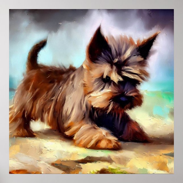 Cairn Terrier Dog Poster (Front)