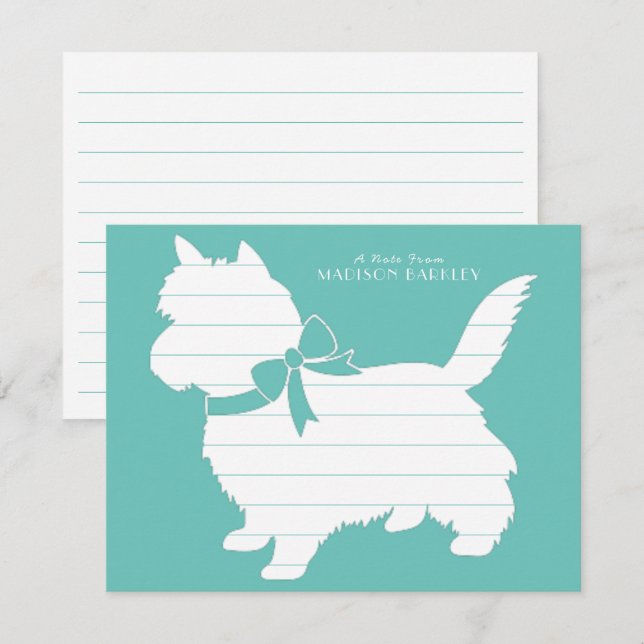 Cairn Terrier Dog Puppy Thank You Card (Front/Back)