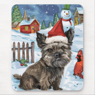 Cairn Terrier Dog Winter Wonderland Christmas Joy Mouse Mat