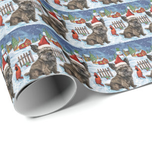 Cairn Terrier Dog Winter Wonderland Christmas Joy Wrapping Paper