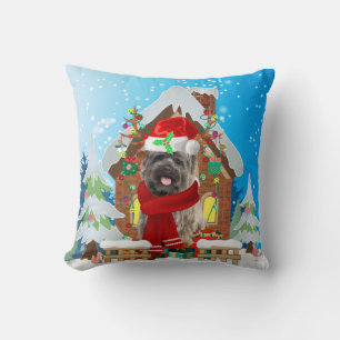Cairn Terrier dog with Christmas gifts Cushion