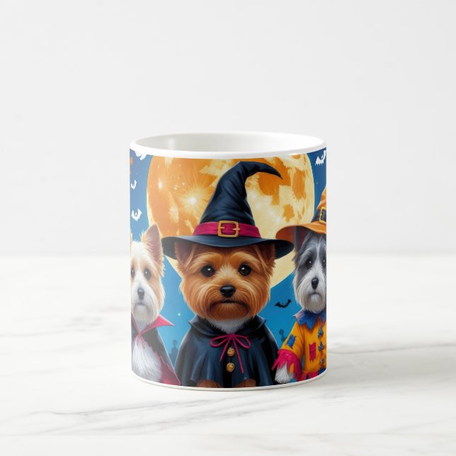 Cairn Terrier Dogs Pumpkin Halloween Funny Coffee Mug (Center)