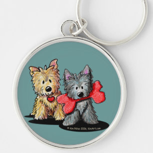 Cairn Terrier Duo Key Ring