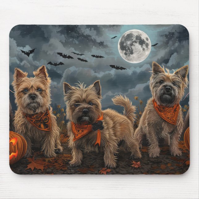 Cairn Terrier Halloween Spooky Mouse Mat (Front)