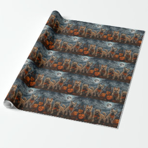 Cairn Terrier Halloween Spooky Wrapping Paper