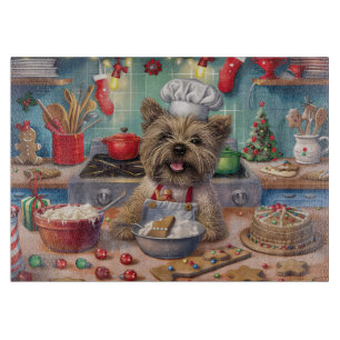 Cairn Terrier Holiday Baking: Festive Christmas  Cutting Board