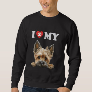 Cairn Terrier I Heart My Dog Funny Dog Lover Sweatshirt