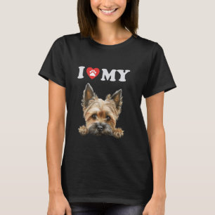 Cairn Terrier I Heart My Dog Funny Dog Lover T-Shirt