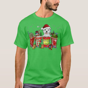 Cairn Terrier Iced Latte Snowmen Sweets Snow Chris T-Shirt