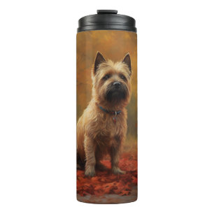 Cairn Terrier in Autumn Leaves Fall Inspire  Thermal Tumbler