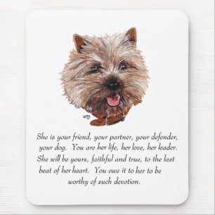 Cairn Terrier Keepsake - FEMALE Mouse Mat
