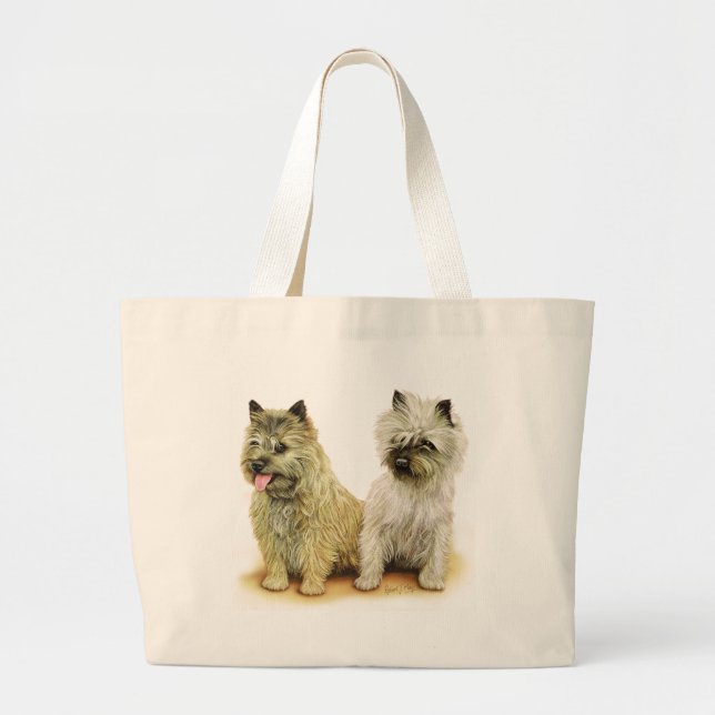 Cairn Terrier Large Tote Bag (Front)