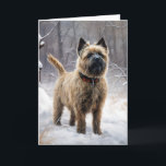 Cairn Terrier Let It Snow Christmas  Card<br><div class="desc">Experience the joy of winter with our "Let It Snow! Dog in Snow" design! This delightful product captures the whimsical spirit of dogs playing in the snow, adding a touch of winter wonder to your day. Whether you're a dog lover or simply love the magic of snowfall, this design is...</div>