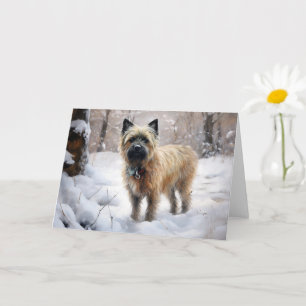 Cairn Terrier Let It Snow Christmas Card
