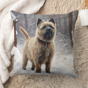 Cairn Terrier Let It Snow Christmas  Cushion