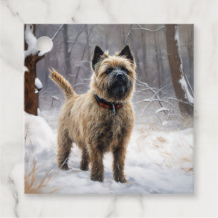 Cairn Terrier Let It Snow Christmas Favour Tags