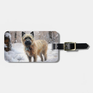 Cairn Terrier Let It Snow Christmas Luggage Tag