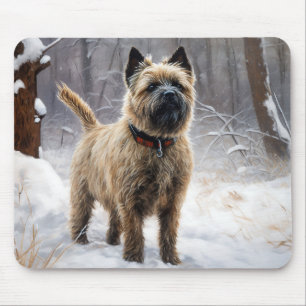 Cairn Terrier Let It Snow Christmas  Mouse Mat