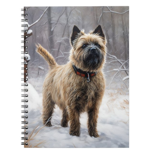 Cairn Terrier Let It Snow Christmas  Notebook (Front)