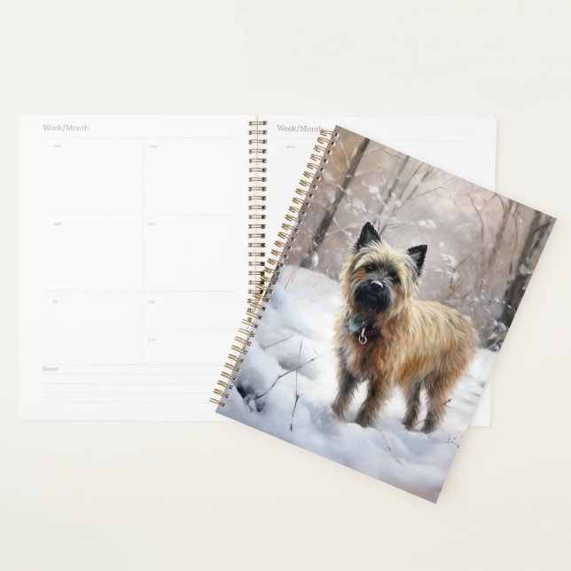 Cairn Terrier Let It Snow Christmas Planner (Display)