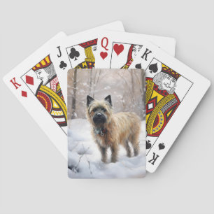 Cairn Terrier Let It Snow Christmas Playing Cards
