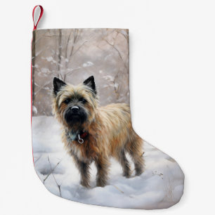 Cairn Terrier Let It Snow Christmas Small Christmas Stocking