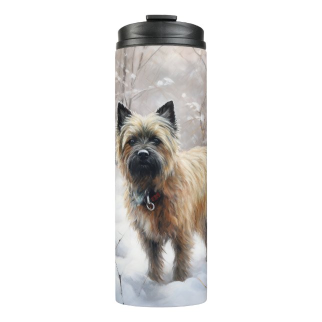 Cairn Terrier Let It Snow Christmas Thermal Tumbler (Front)