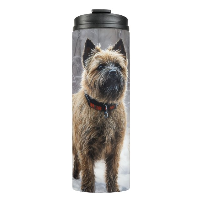 Cairn Terrier Let It Snow Christmas  Thermal Tumbler (Front)