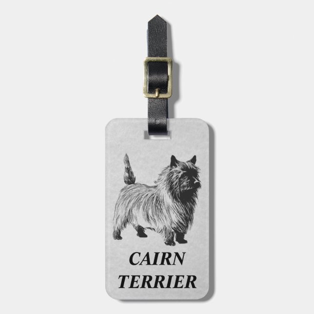 cairn terrier luggage tag (Front Vertical)