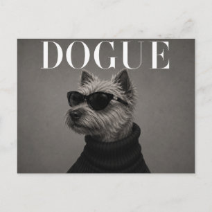 Cairn Terrier Luxury Fashion Editorial Postcard