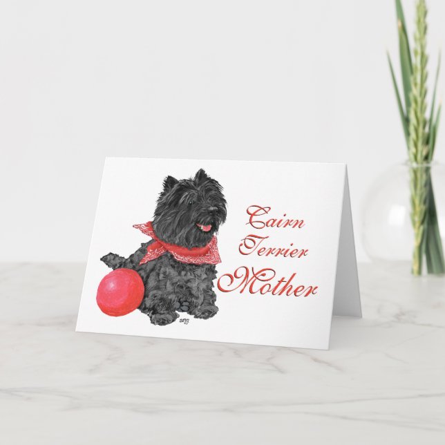 Cairn Terrier Mother's Day Card (Front)