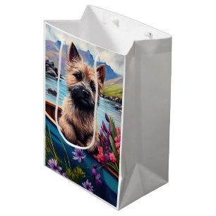 Cairn Terrier on a Paddle: A Scenic Adventure Medium Gift Bag
