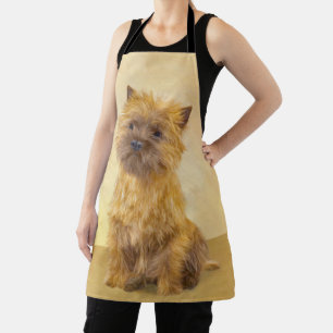 Cairn Terrier Painting - Cute Original Dog Art Apron