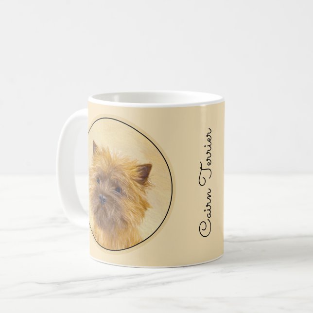 Cairn Terrier Painting - Cute Original Dog Art Coffee Mug (Front Left)
