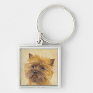 Cairn Terrier Painting - Cute Original Dog Art Key Ring